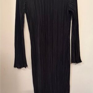 SHEIN Essence Flounce Sleeve Split Thigh Dress